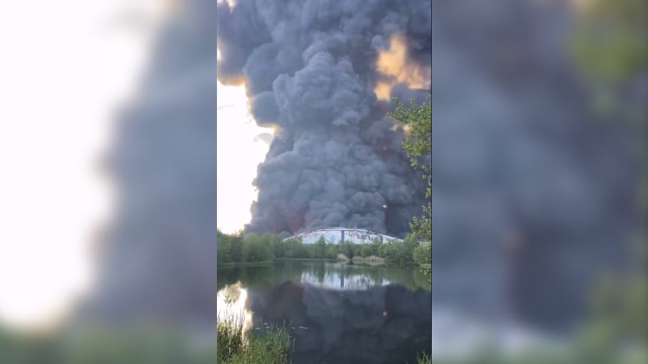 Cannock businesses evacuated as fire engulfs parcel centre on